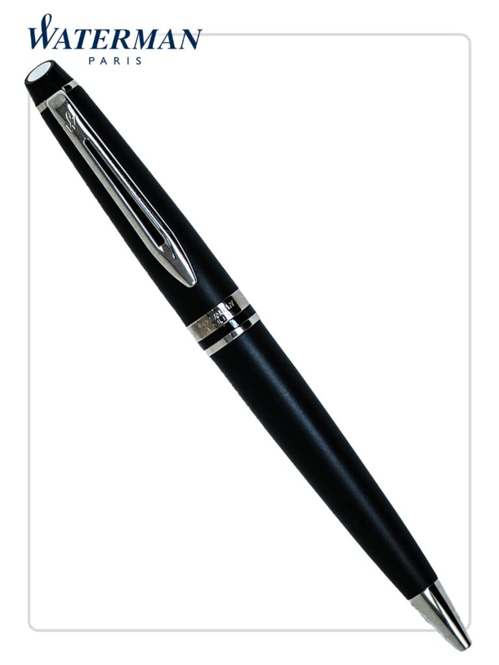 Waterman Expert III Expert 3 Matte / Chrome Ballpoint Pen Black